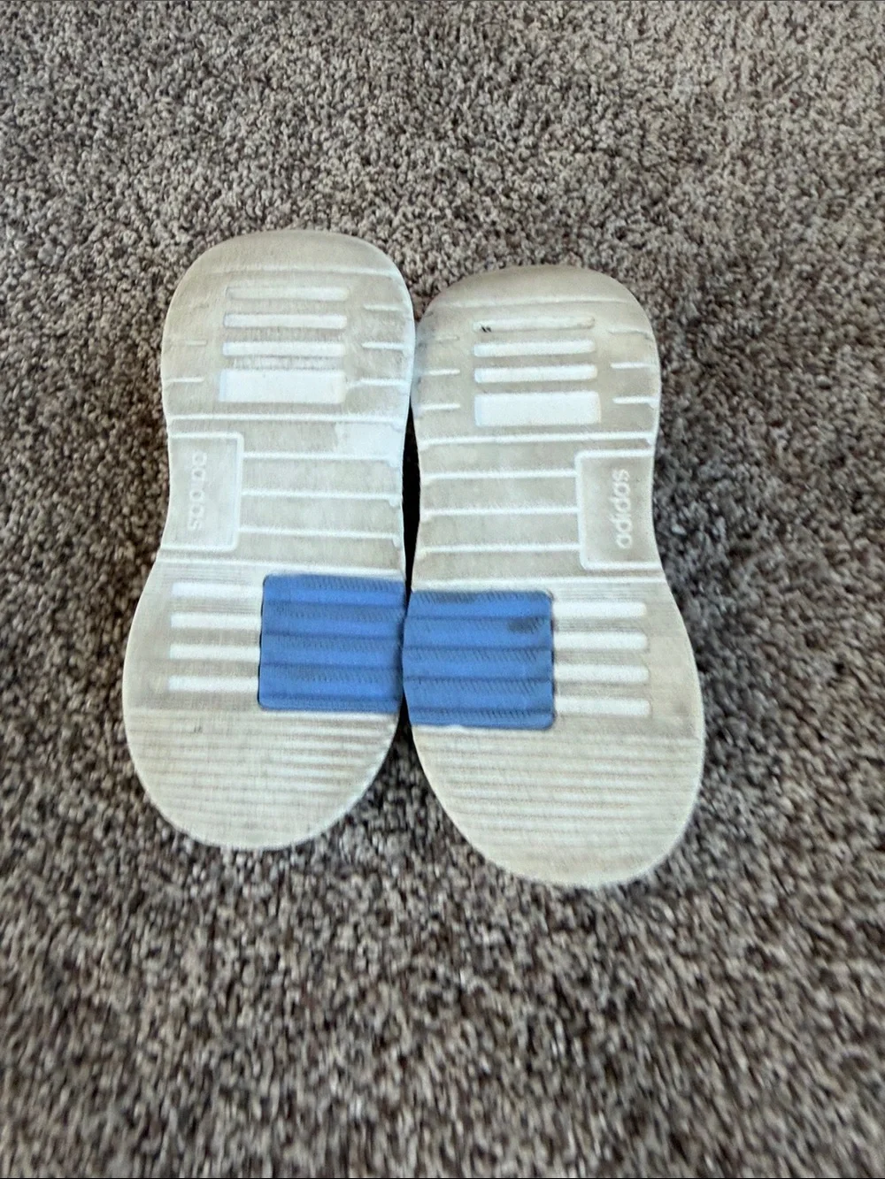 adidas Kids Sneakers - Light Gray with Blue & Pink Accents